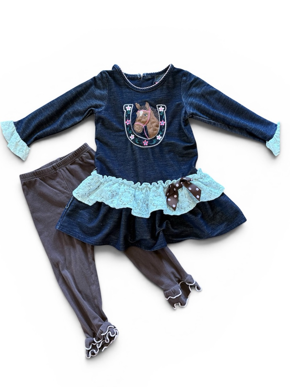 Toddler Girl Horse Matching Set 2T